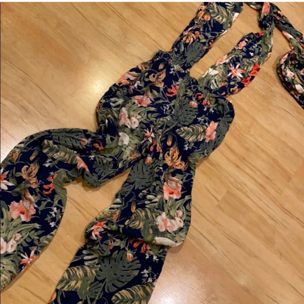 Tropical Wrap Jumpsuit